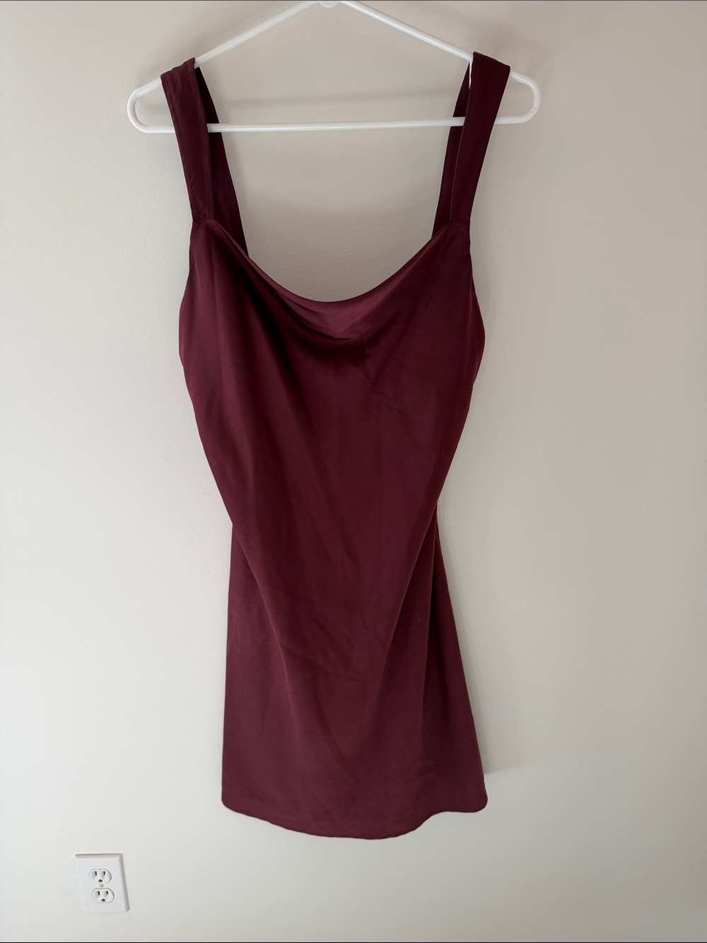 Dex Women's Cowl Neck Tank Dress - Burgundy
